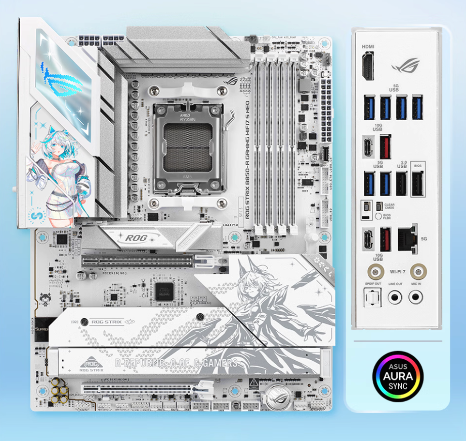 华硕新款“雪武战姬”IP吹雪主板开启预约 标价2199元 3月20日发售